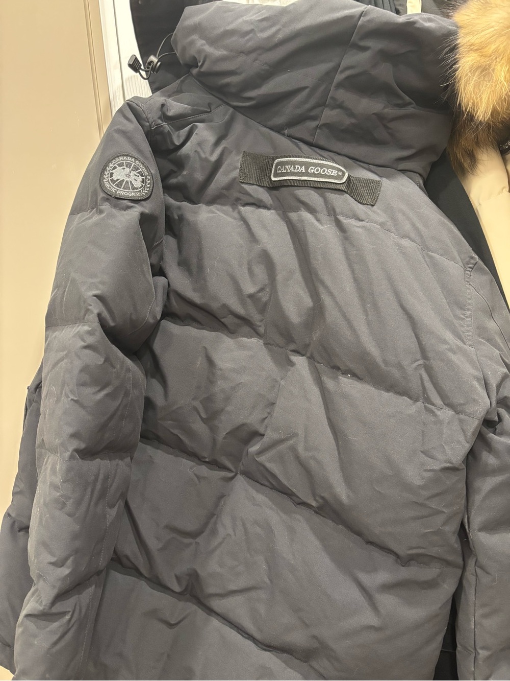 Canada Goose Men’s Black Quilted Puffer Jacket with Hood